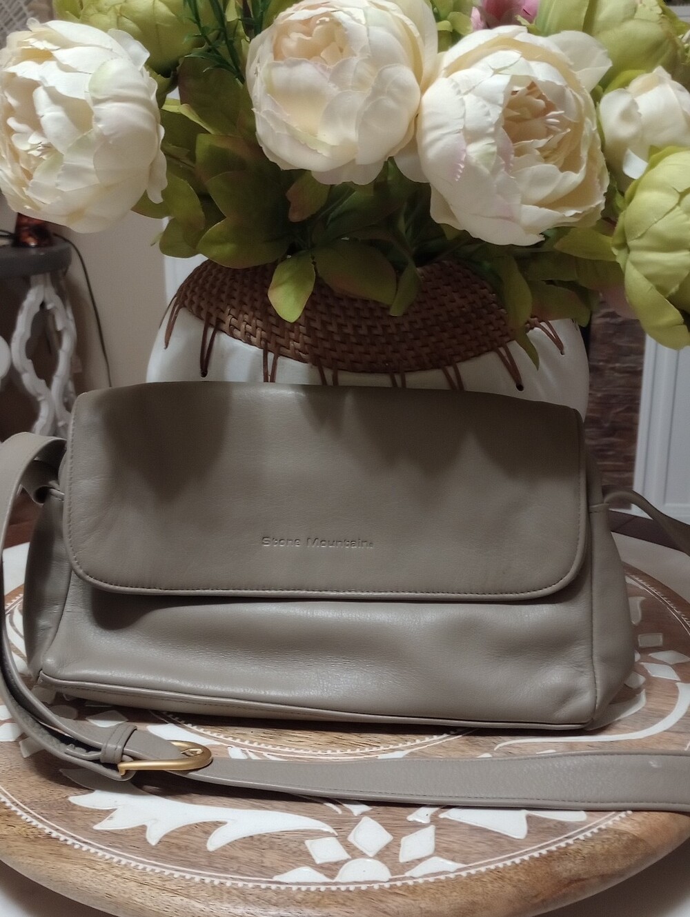 Stone Mountain cow hide leather bag purse
